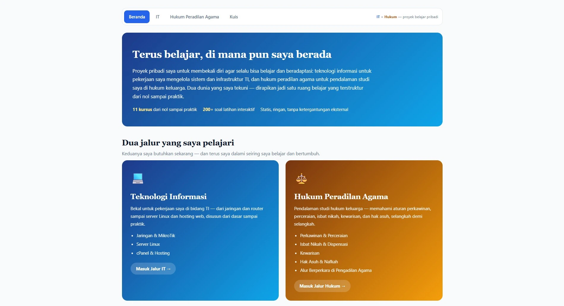 Screenshot Ruang Belajar
